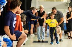 boy at a graduation celebration