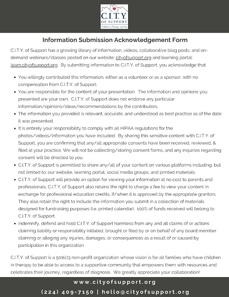 Information Submission Acknowledgement