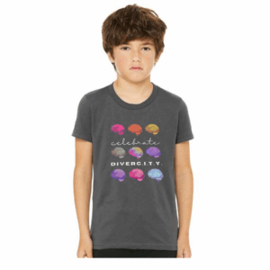Grey Youth Jersey Tee: "Celebrate DiverC.I.T.Y."